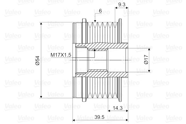 Valeo Vrijloop koppeling dynamo 588012
