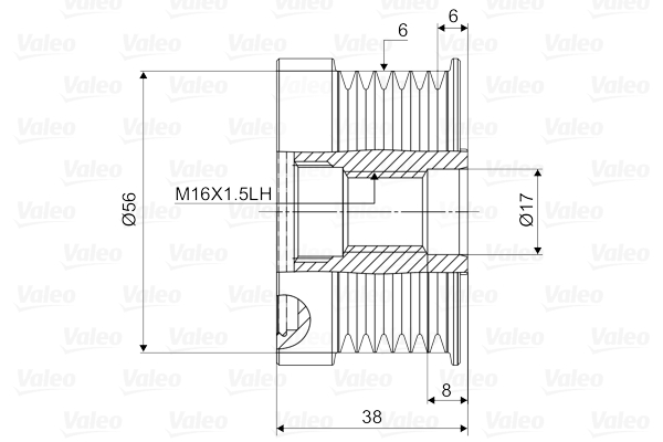 Valeo Vrijloop koppeling dynamo 588022
