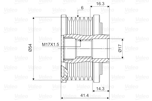 Valeo Vrijloop koppeling dynamo 588045