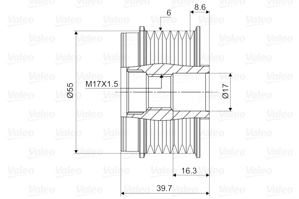 Valeo Vrijloop koppeling dynamo 588058