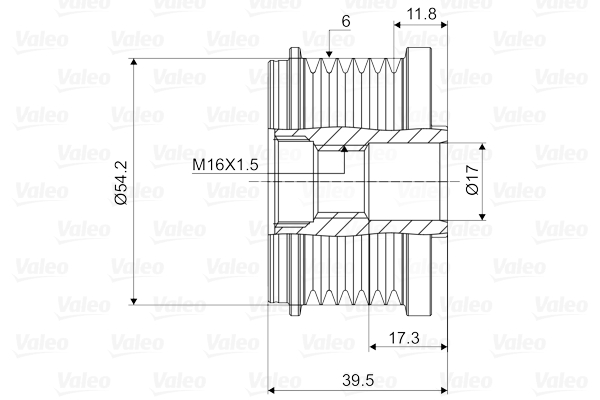Valeo Vrijloop koppeling dynamo 588062