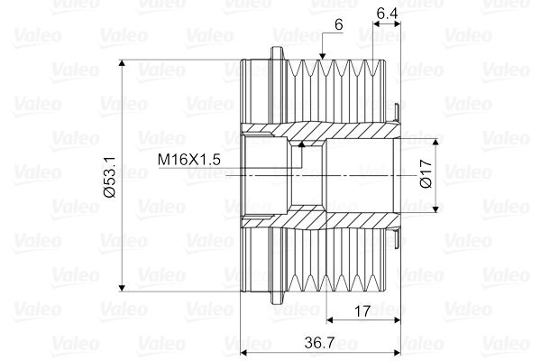 Valeo Vrijloop koppeling dynamo 588065