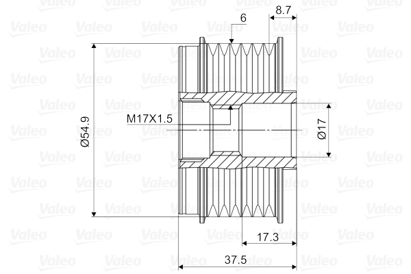 Valeo Vrijloop koppeling dynamo 588087