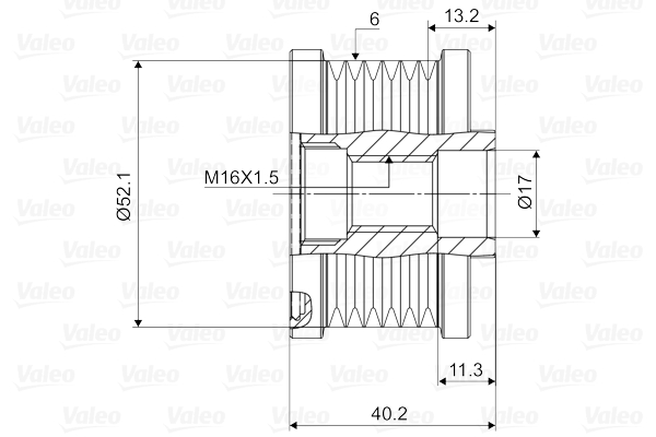 Valeo Vrijloop koppeling dynamo 588092