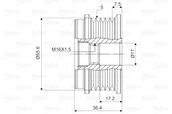 Valeo Vrijloop koppeling dynamo 588099