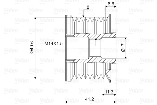 Valeo Vrijloop koppeling dynamo 588101
