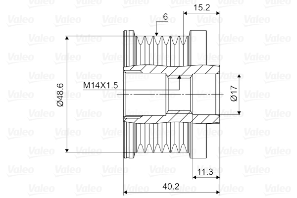 Valeo Vrijloop koppeling dynamo 588102