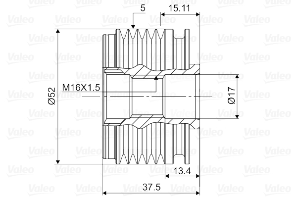 Valeo Vrijloop koppeling dynamo 588109