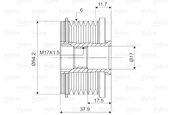 Valeo Vrijloop koppeling dynamo 588110