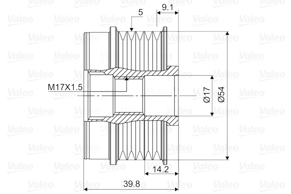 Valeo Vrijloop koppeling dynamo 588111