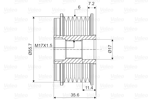 Valeo Vrijloop koppeling dynamo 588118