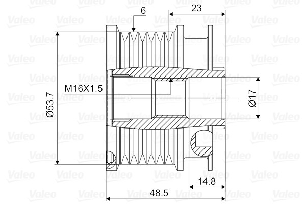 Valeo Vrijloop koppeling dynamo 588132