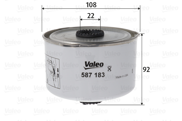 Brandstoffilter Valeo 587183