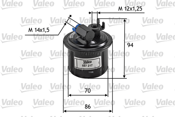 Brandstoffilter Valeo 587217