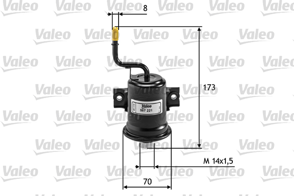 Brandstoffilter Valeo 587221