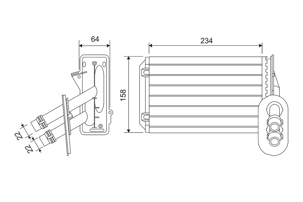 Kachelradiateur Valeo 811501