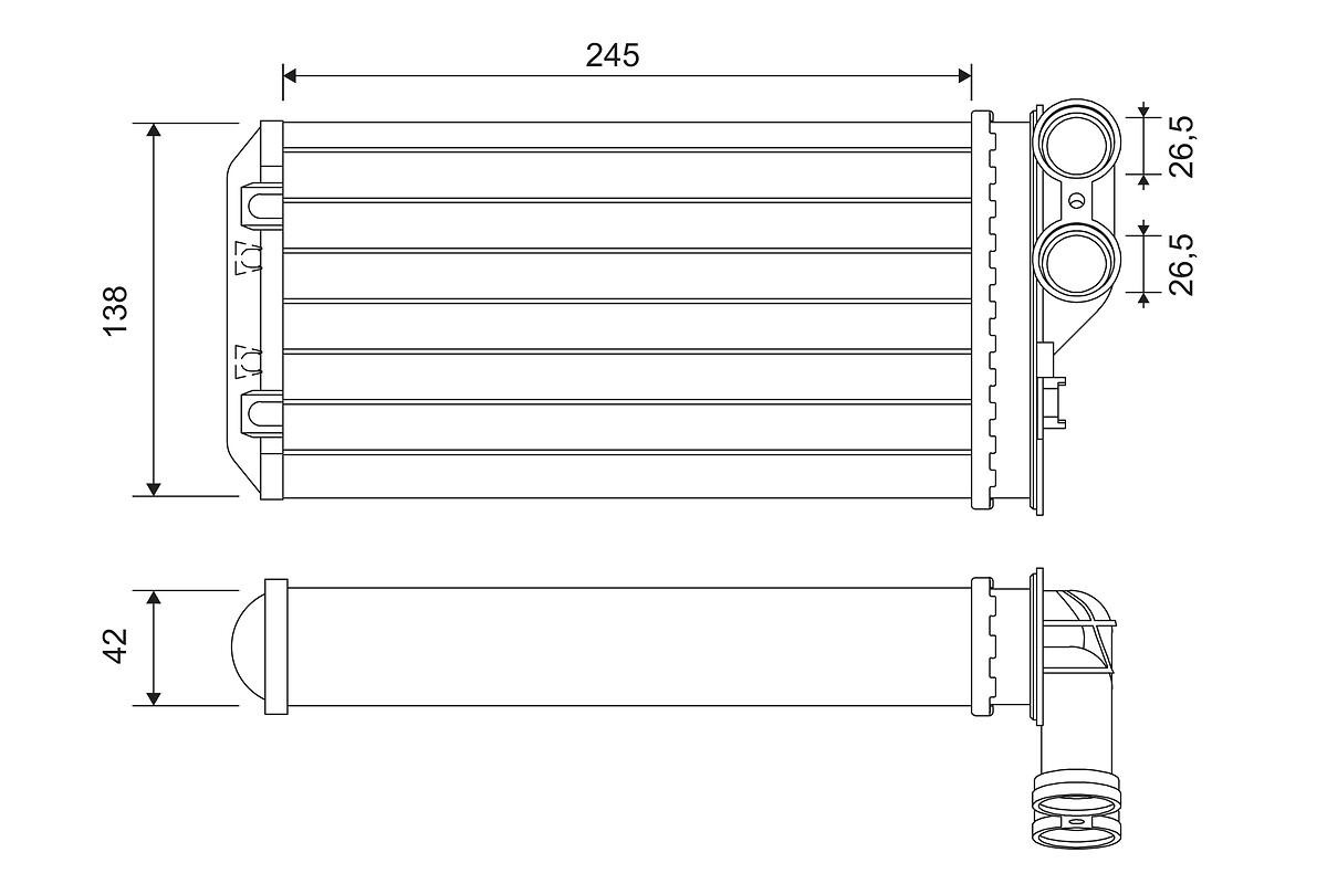 Kachelradiateur Valeo 811503