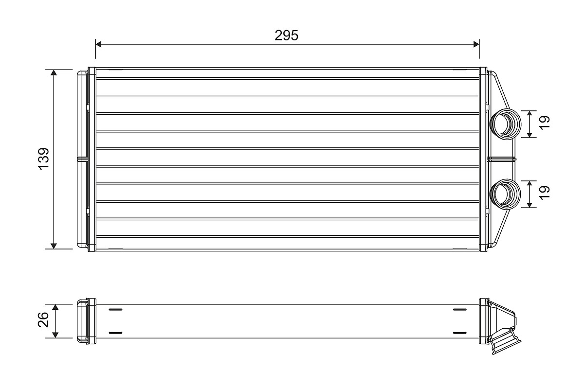 Kachelradiateur Valeo 811504