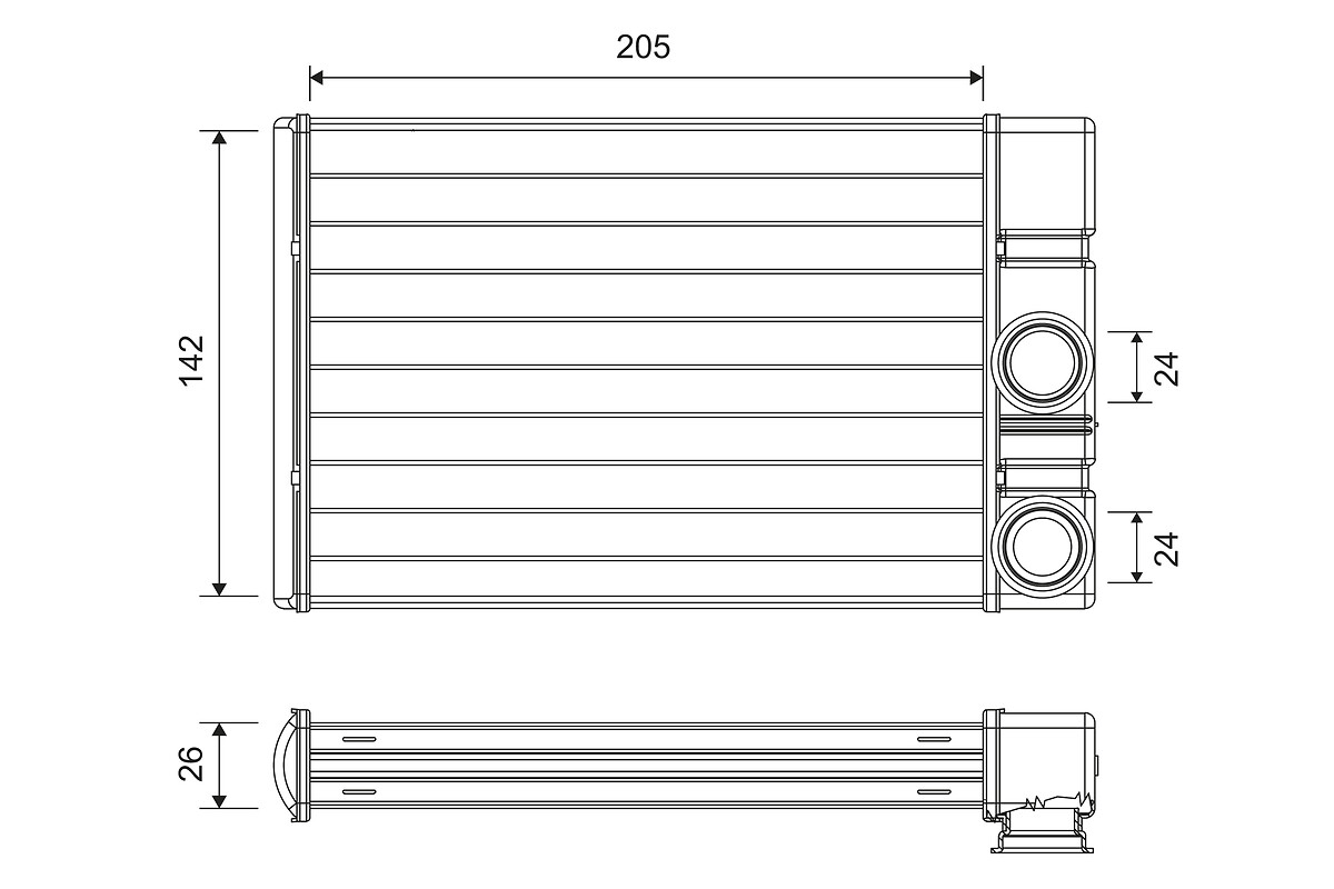 Kachelradiateur Valeo 811513