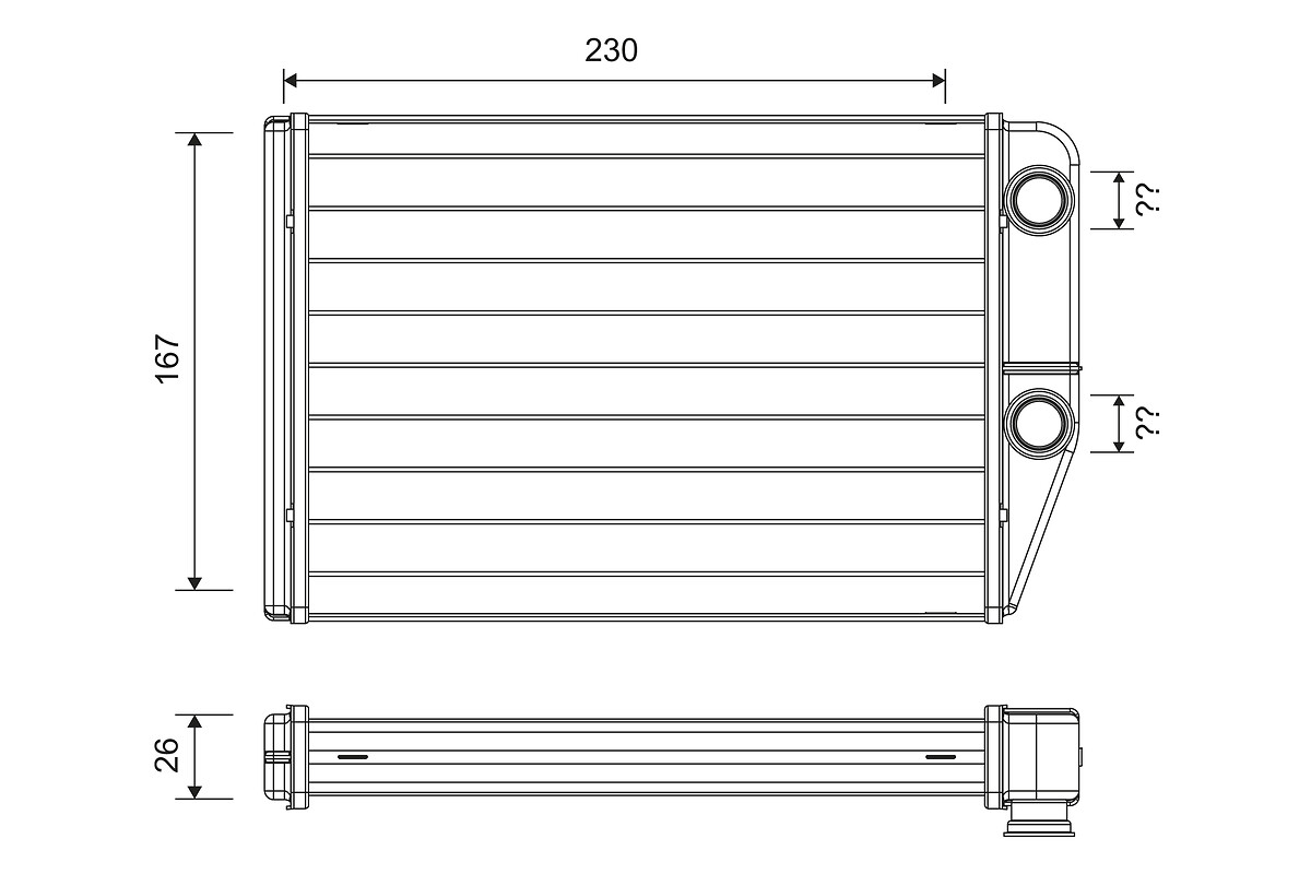 Kachelradiateur Valeo 811514