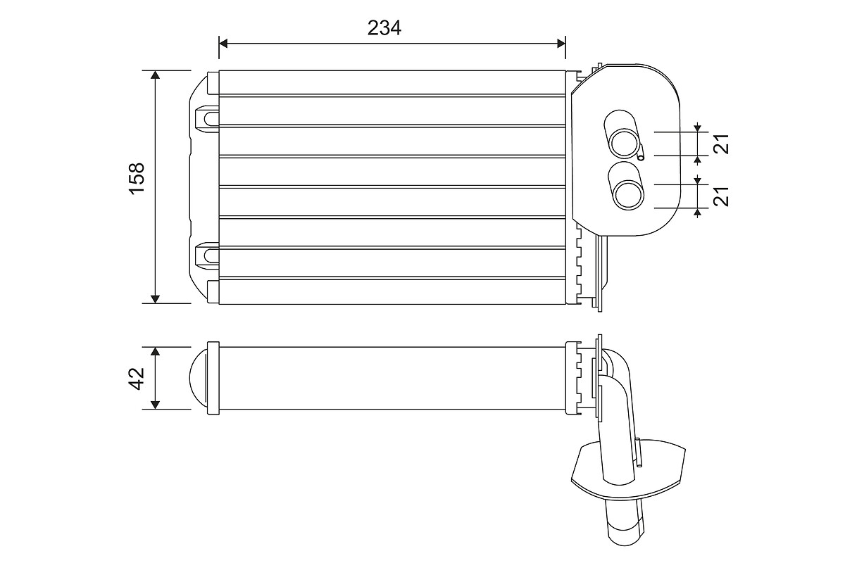 Kachelradiateur Valeo 811518