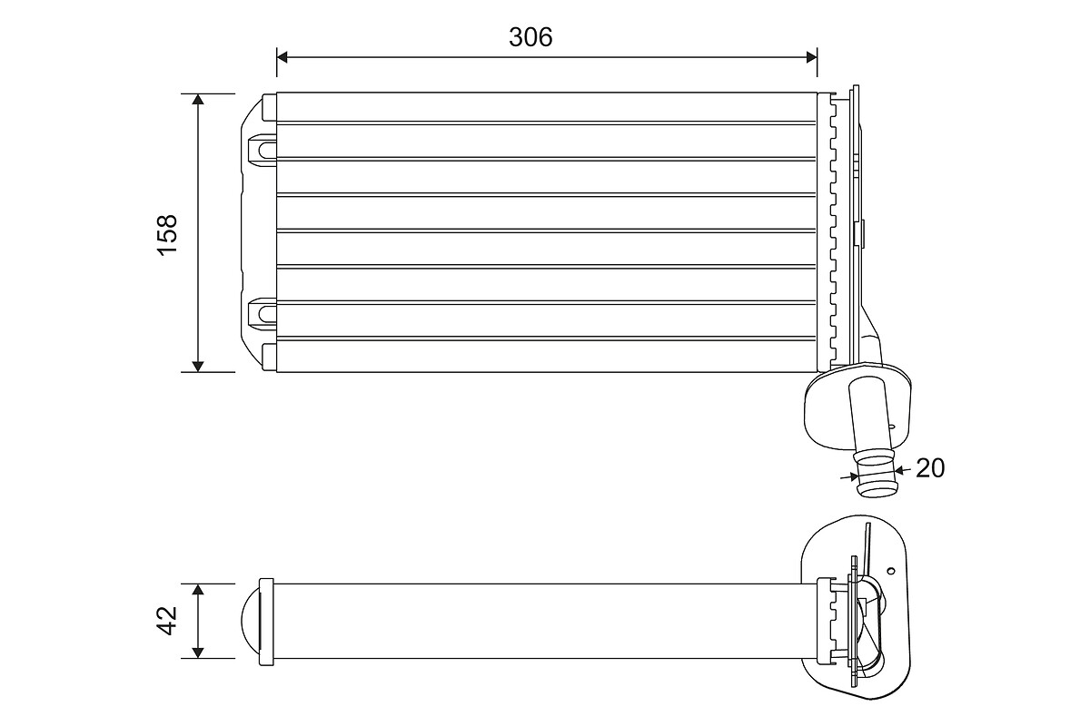 Kachelradiateur Valeo 811519