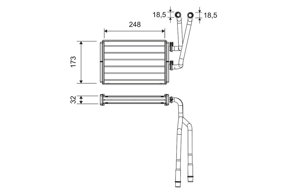 Kachelradiateur Valeo 811523