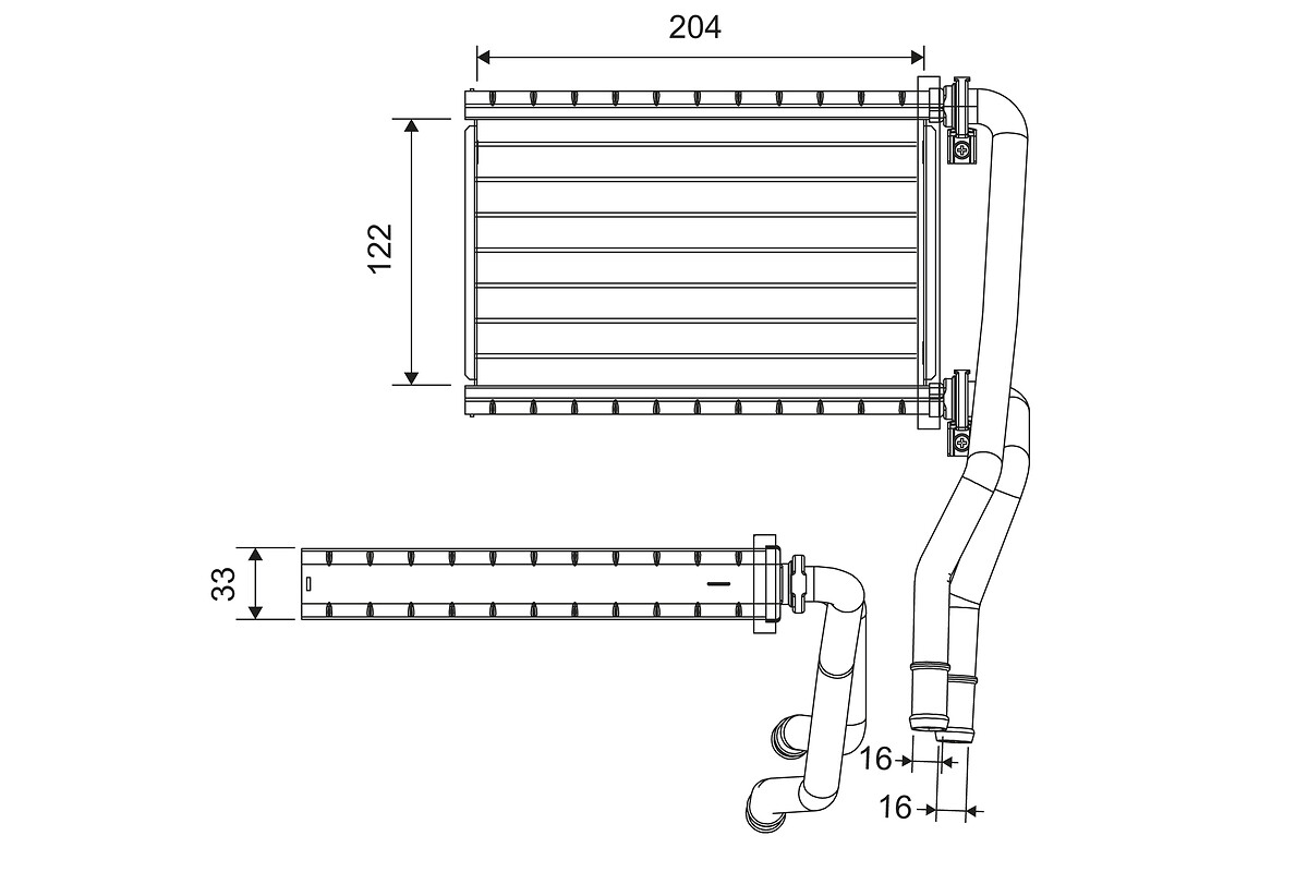 Kachelradiateur Valeo 811535