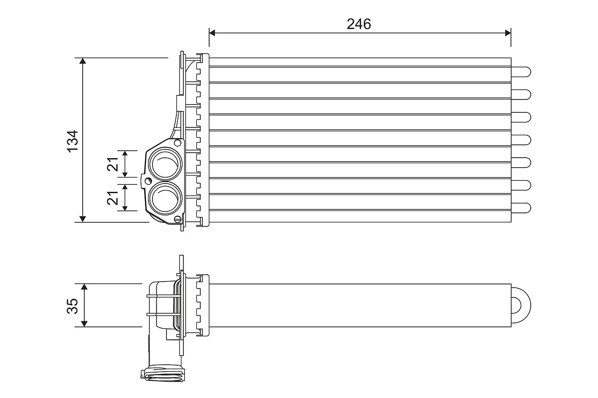 Kachelradiateur Valeo 811565