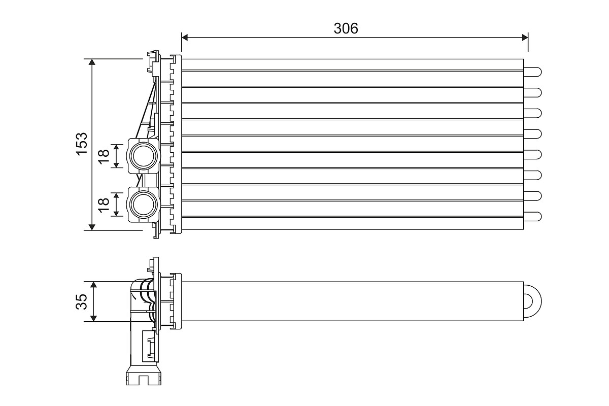 Kachelradiateur Valeo 811566