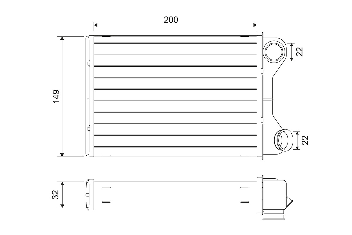 Kachelradiateur Valeo 811569