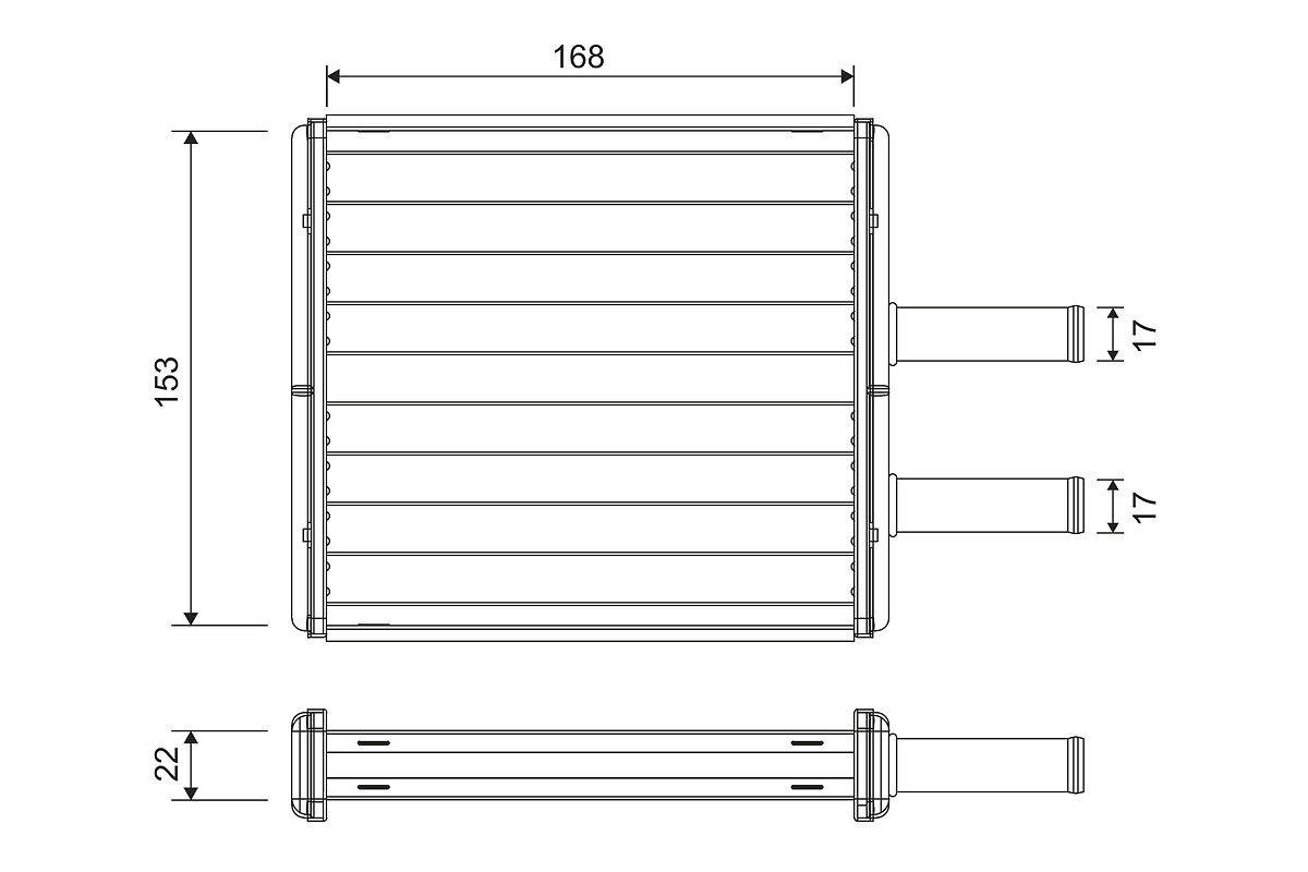 Kachelradiateur Valeo 811572