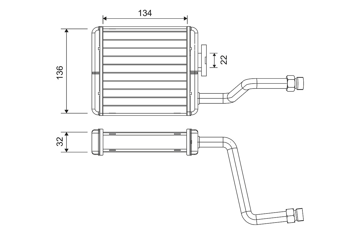 Kachelradiateur Valeo 811573