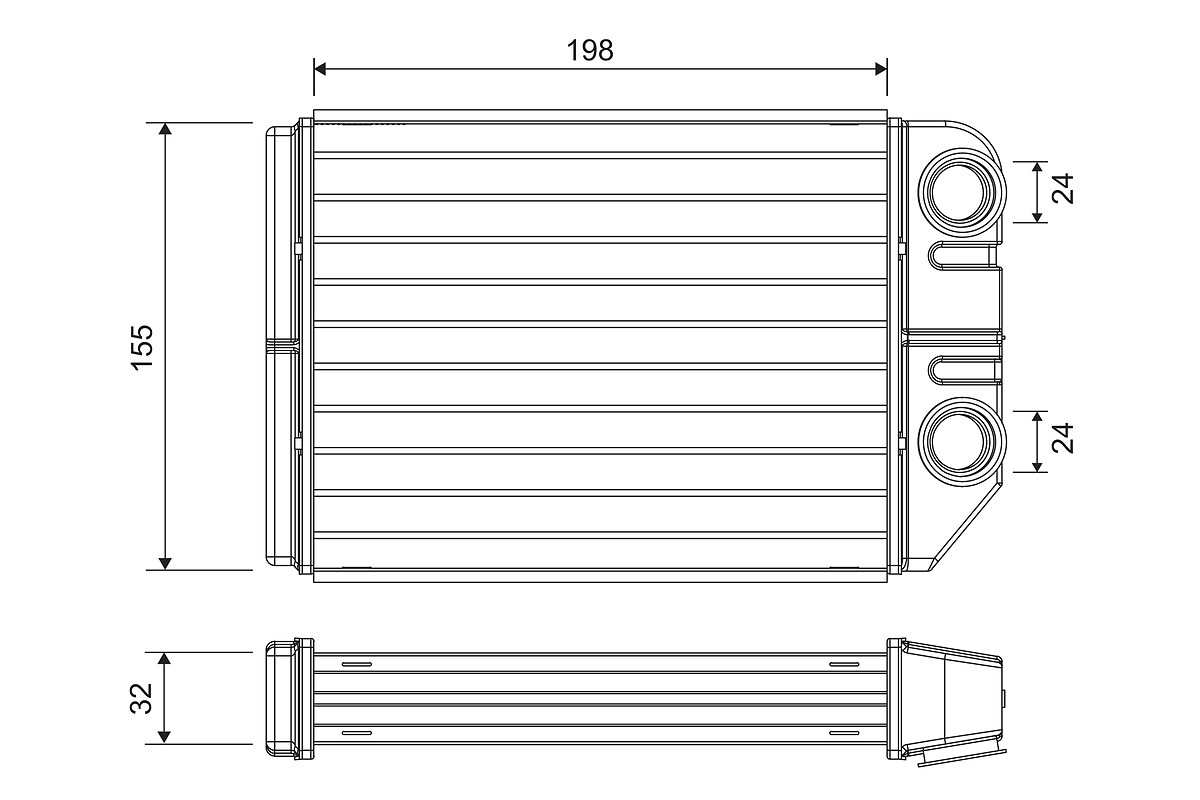 Kachelradiateur Valeo 811575