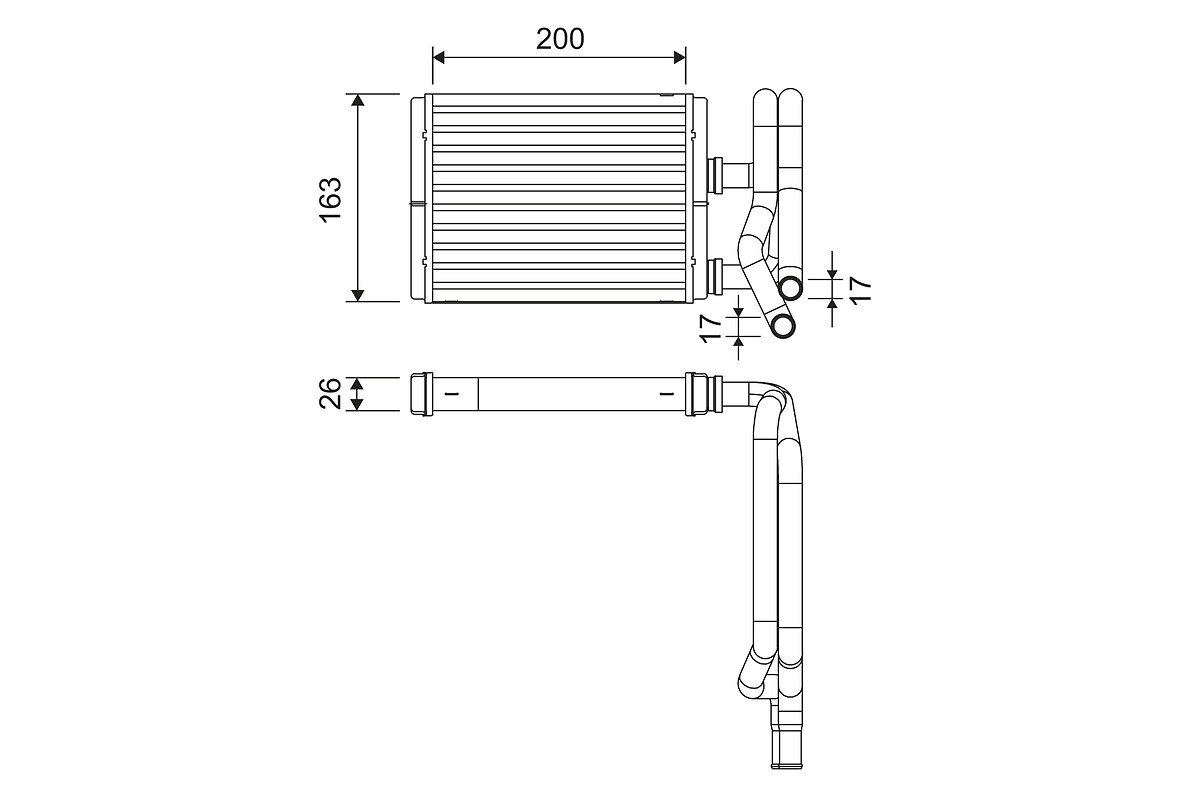 Kachelradiateur Valeo 811577