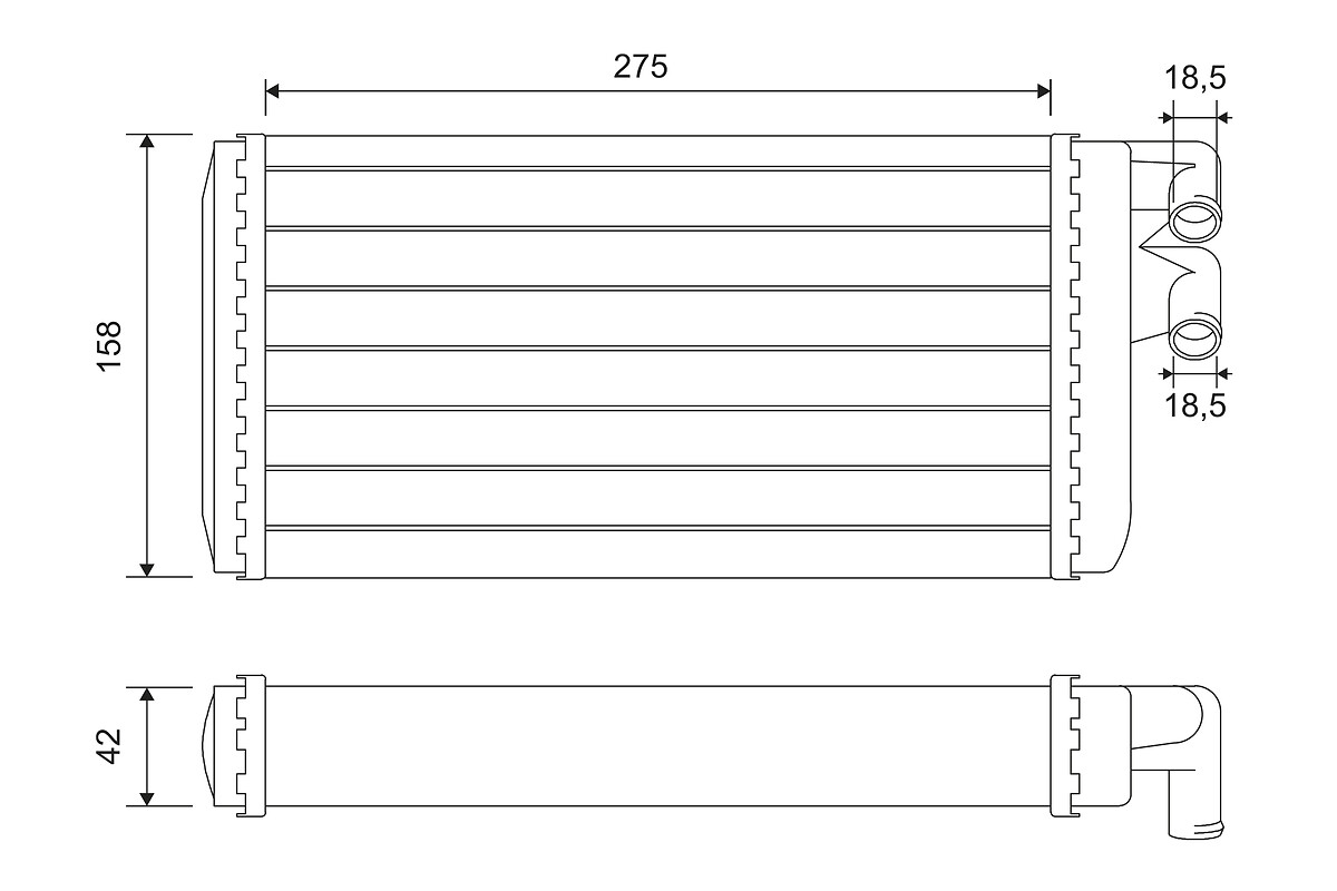 Kachelradiateur Valeo 812068