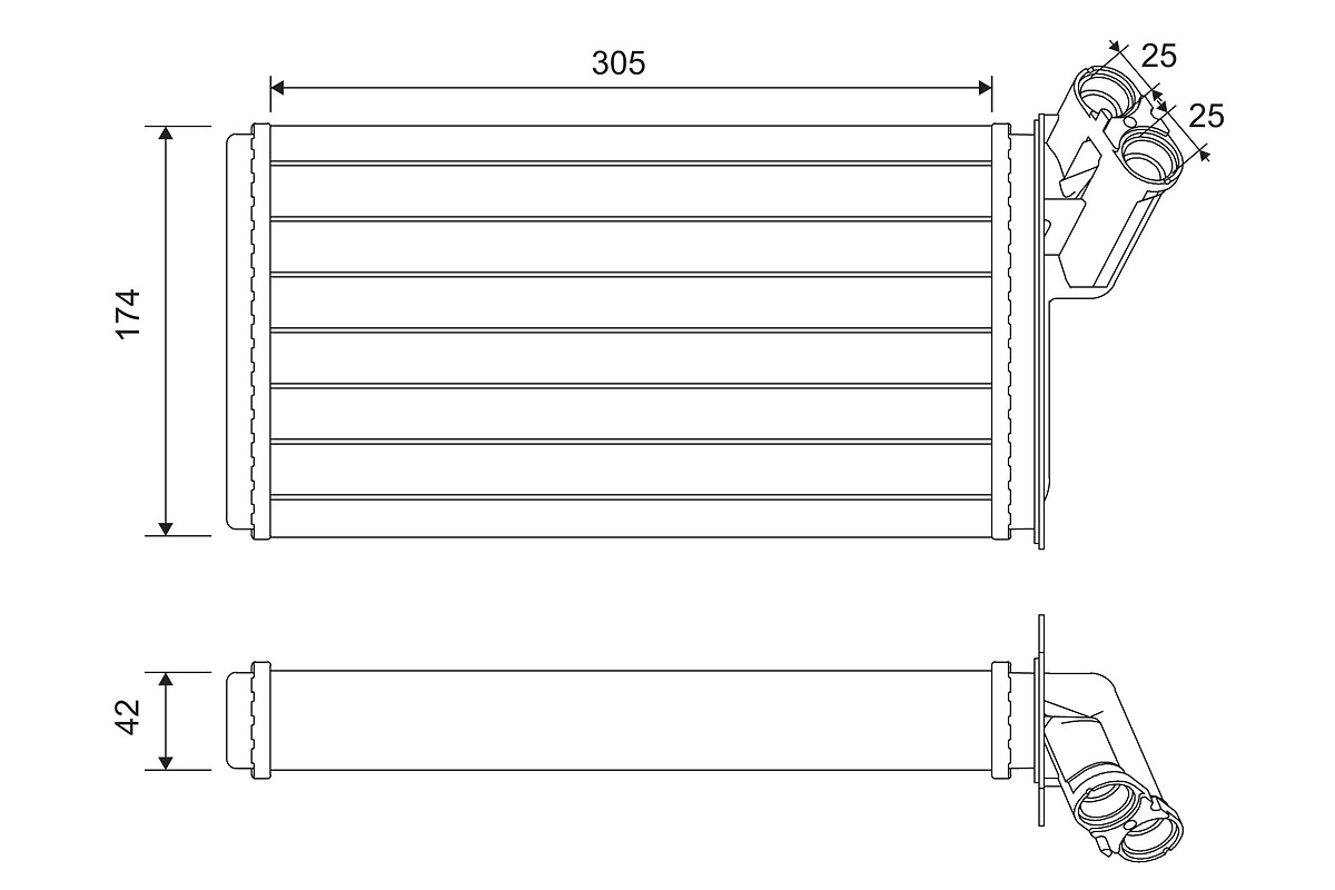 Kachelradiateur Valeo 812116