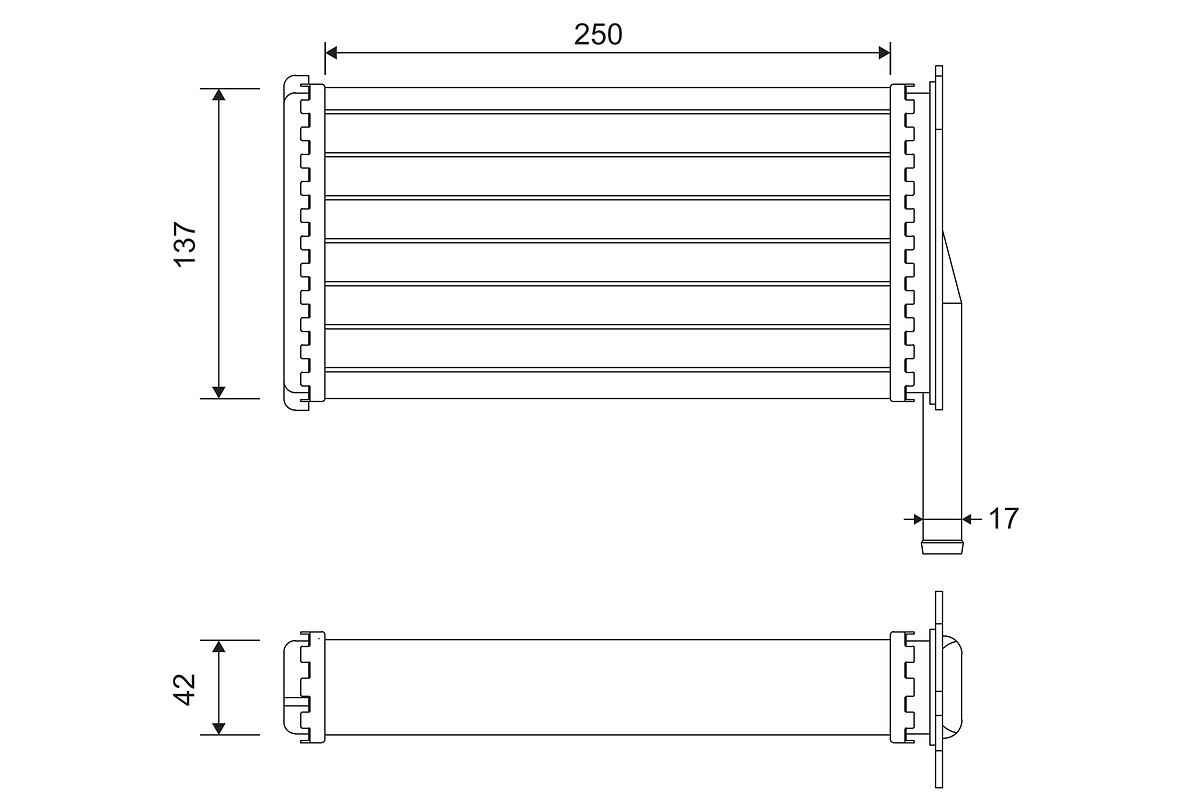 Kachelradiateur Valeo 812129