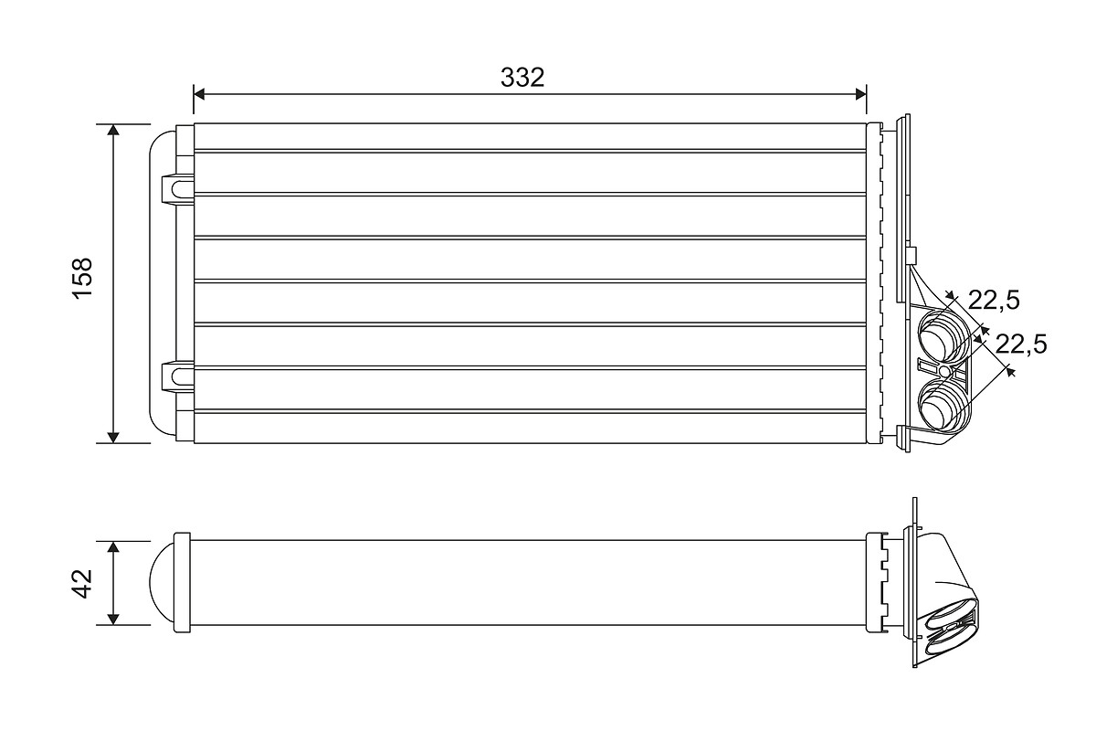 Kachelradiateur Valeo 812170