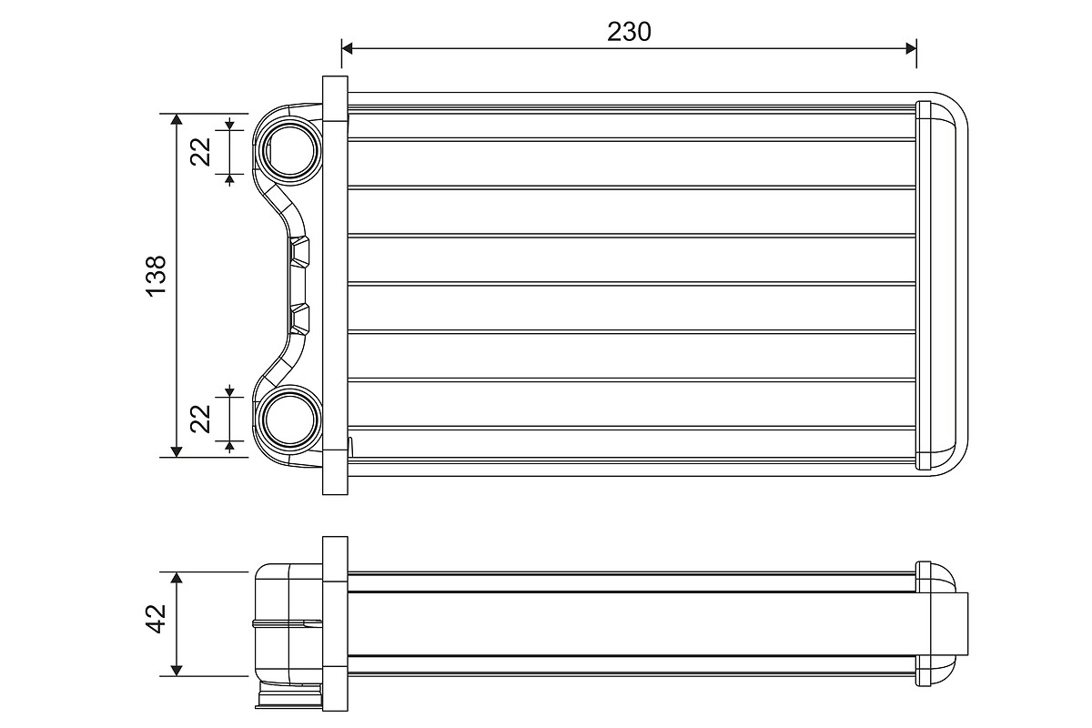 Kachelradiateur Valeo 812255