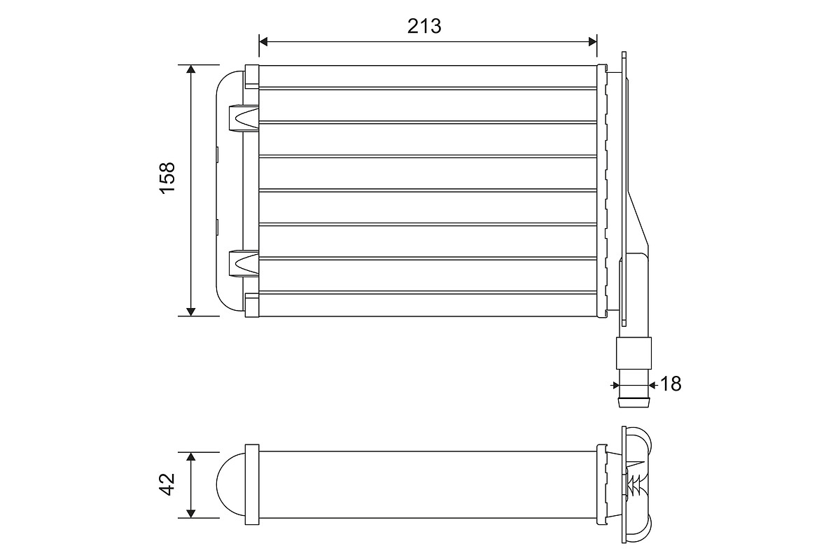 Kachelradiateur Valeo 883790