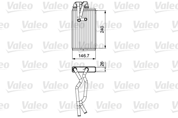 Kachelradiateur Valeo 811525