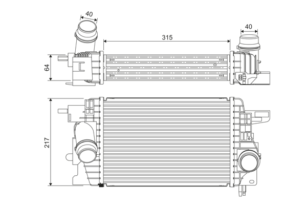 Interkoeler Valeo 818399