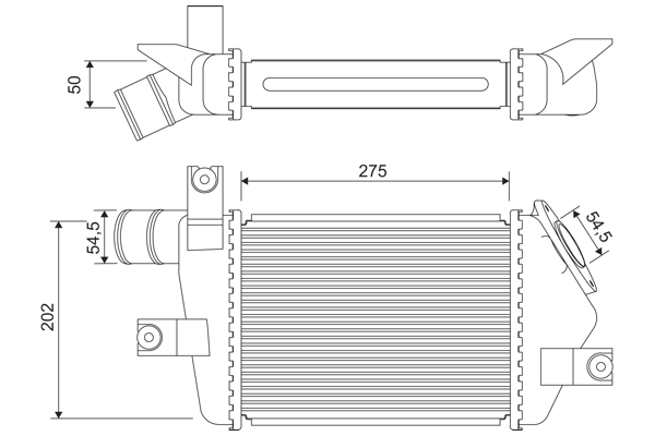 Interkoeler Valeo 818693