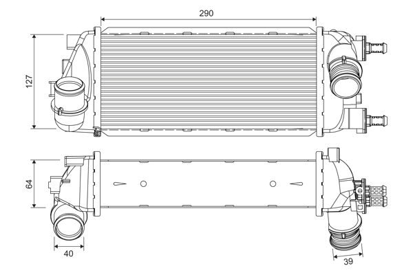 Interkoeler Valeo 818695