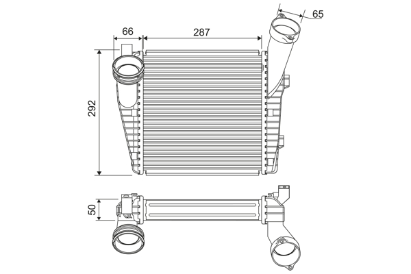 Interkoeler Valeo 818815