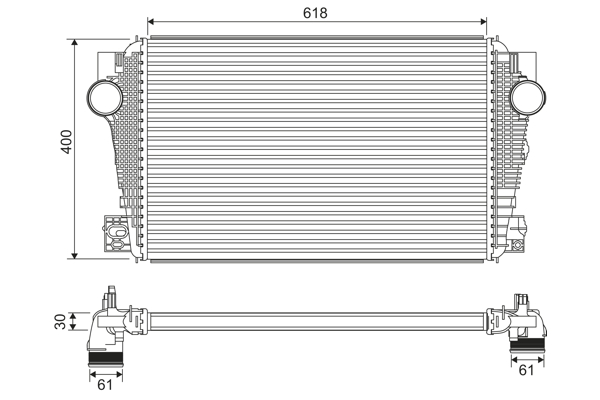 Interkoeler Valeo 822915