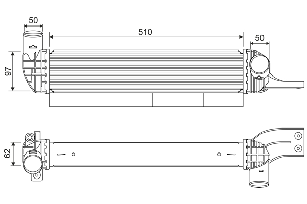 Interkoeler Valeo 822923