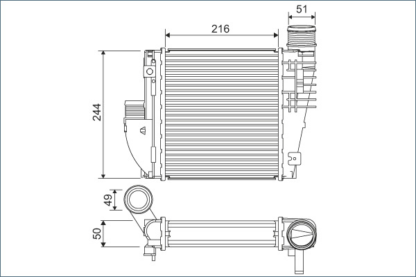 Interkoeler Valeo 822927