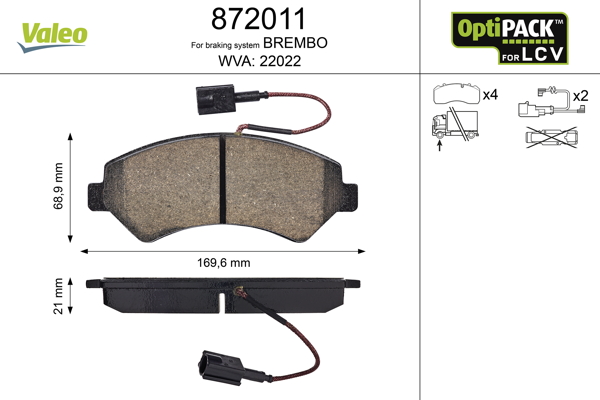 Remblokset Valeo 872011